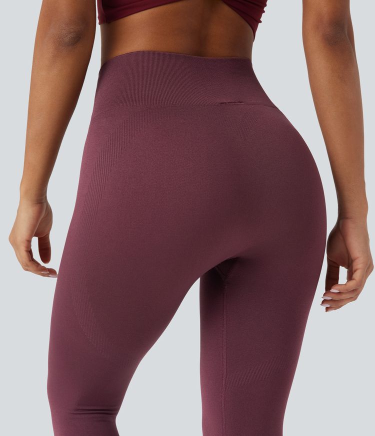 Seamless Flow High Waisted 7/8 Yoga Leggings