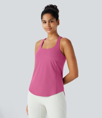 Halara UltraSculpt™ Round Neck Curved Hem Workout Tank Top Halara UltraSculpt™ Round Neck Curved Hem Workout Tank Top
