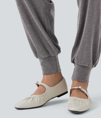 Off-Shoulder Long Sleeve Tie Casual Jumpsuit with Pockets