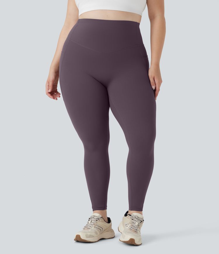 Plus Size Halara UltraSculpt™ SoCinched High Waisted Butt Lifting Tummy Control Shaping Training Leggings with Pockets