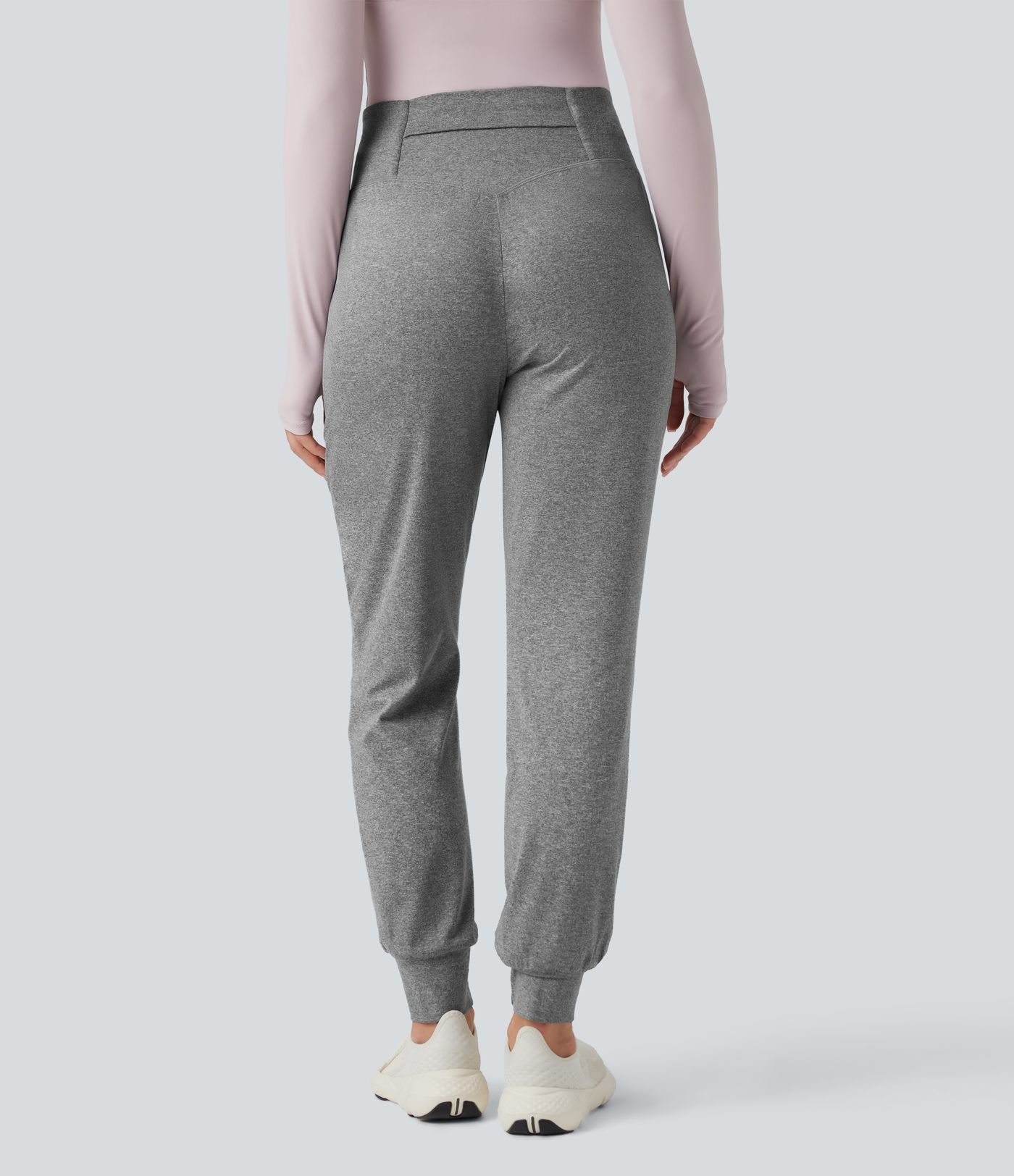 High Waisted Tapered Yoga Joggers with Pockets