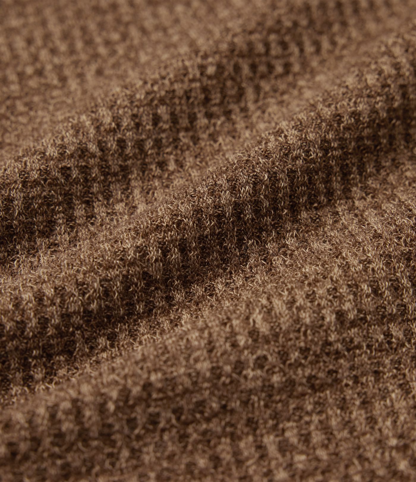 Long Sleeve Curved Hem Knit Waffle Casual Jacket with Pockets