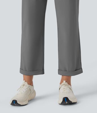 High Waisted Tapered Yoga Pants with Pockets