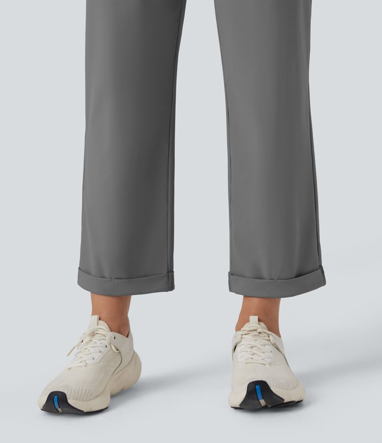 High Waisted Tapered Yoga Pants with Pockets