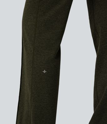 Pantalones de entrenamiento rectos con cordón a la altura media y bolsillos