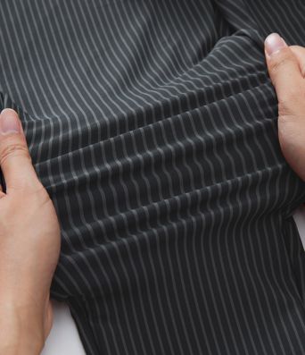 Halara Flex™ Mid Rise Drawstring Tapered Stripe Suit Work Pants with Pockets