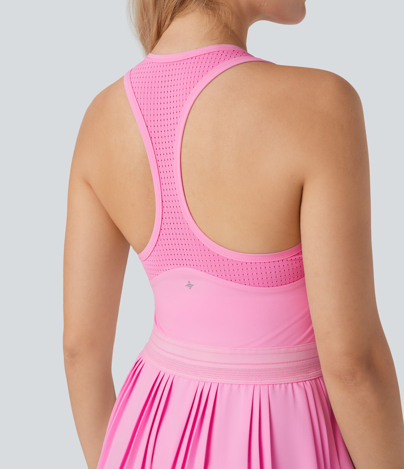 Racerback Cut Out Pleated Quick Dry Mini Tennis Active Dress