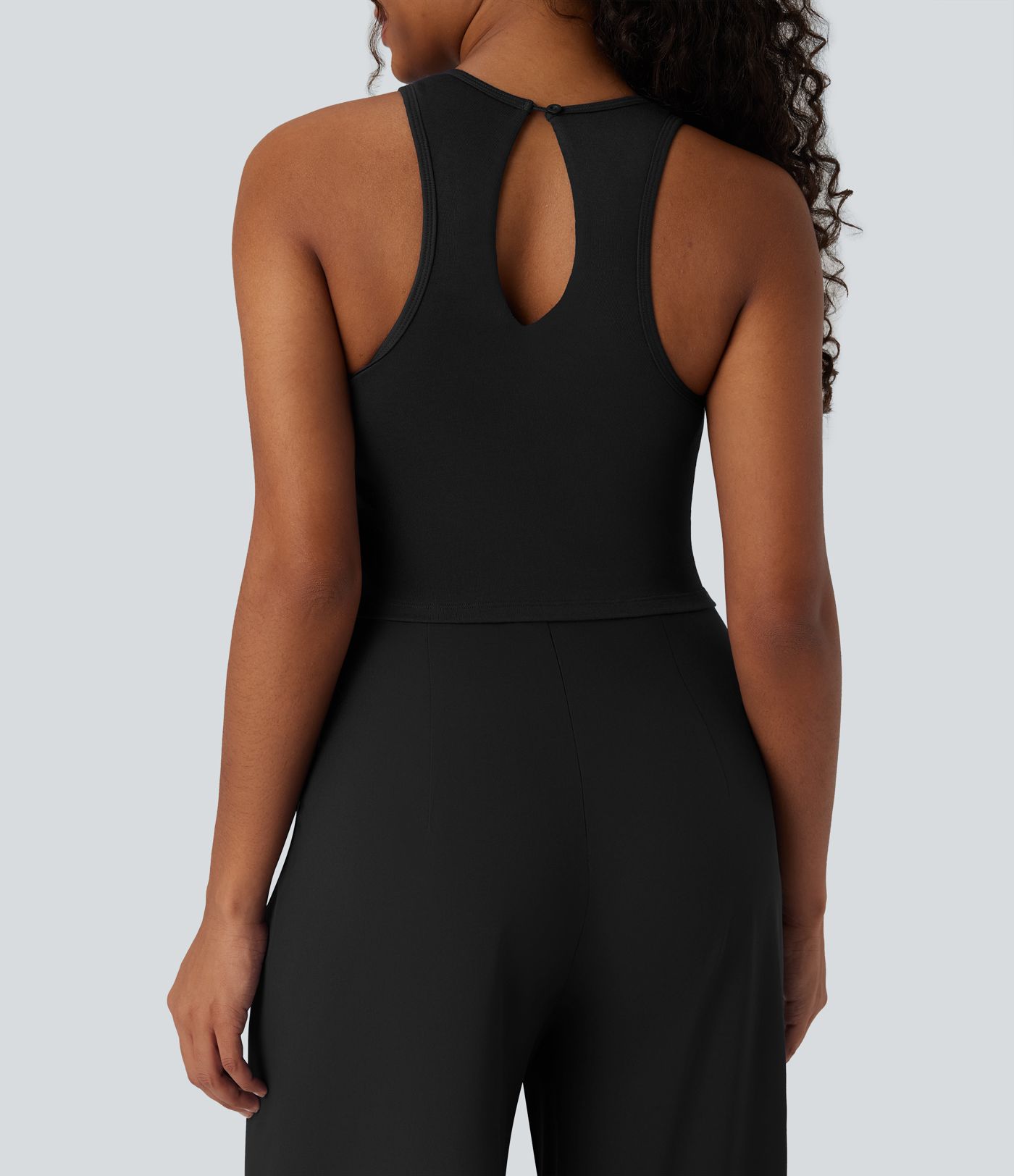Breezeful™ Sleeveless Cut Out Quick Dry Casual Jumpsuit with Pockets-Easy Peezy