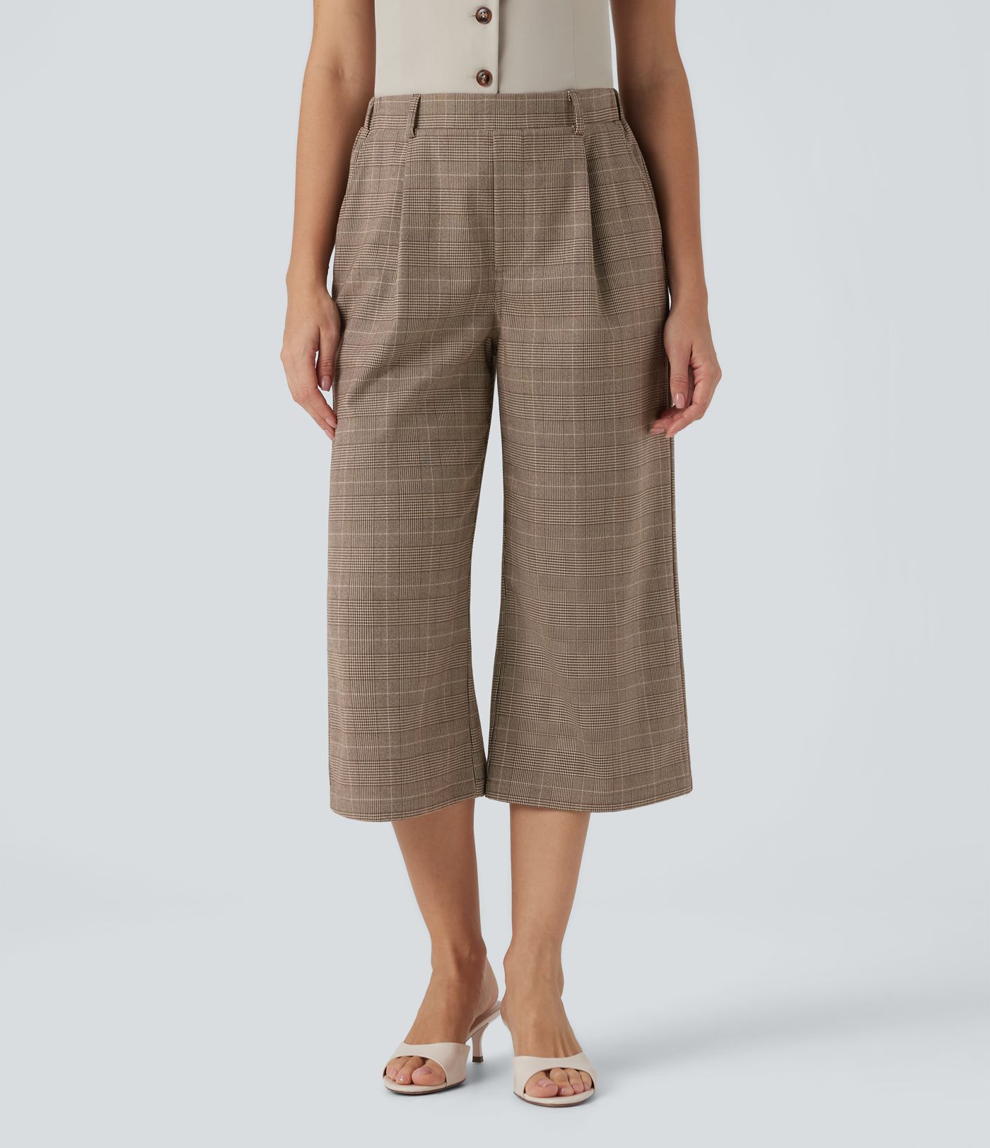 Halara Flex™ High Waisted Bootcut Houndstooth Work Pants with Pockets