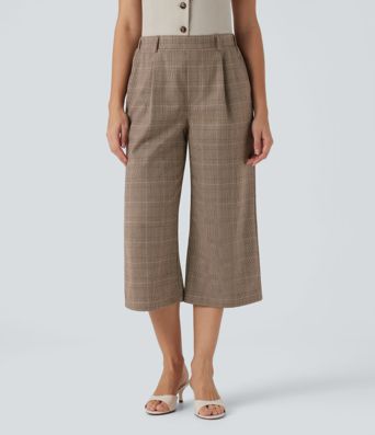 Halara Flex™ High Waisted Bootcut Houndstooth Work Pants with Pockets