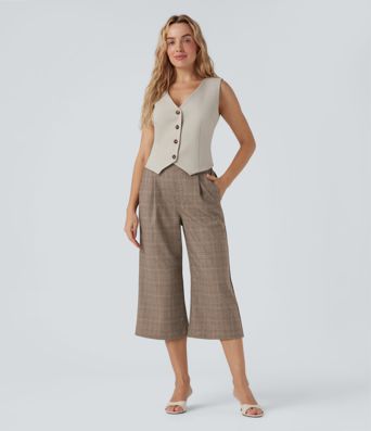 Halara Flex™ High Waisted Bootcut Houndstooth Work Pants with Pockets