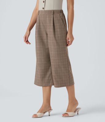 Halara Flex™ High Waisted Bootcut Houndstooth Work Pants with Pockets