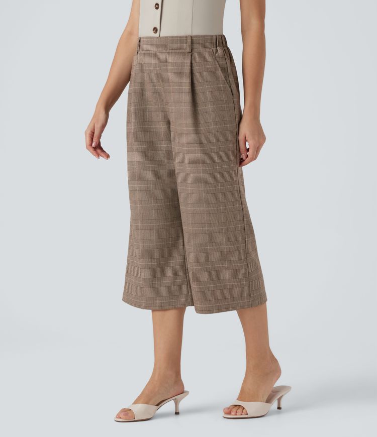 Halara Flex™ High Waisted Bootcut Houndstooth Work Pants with Pockets