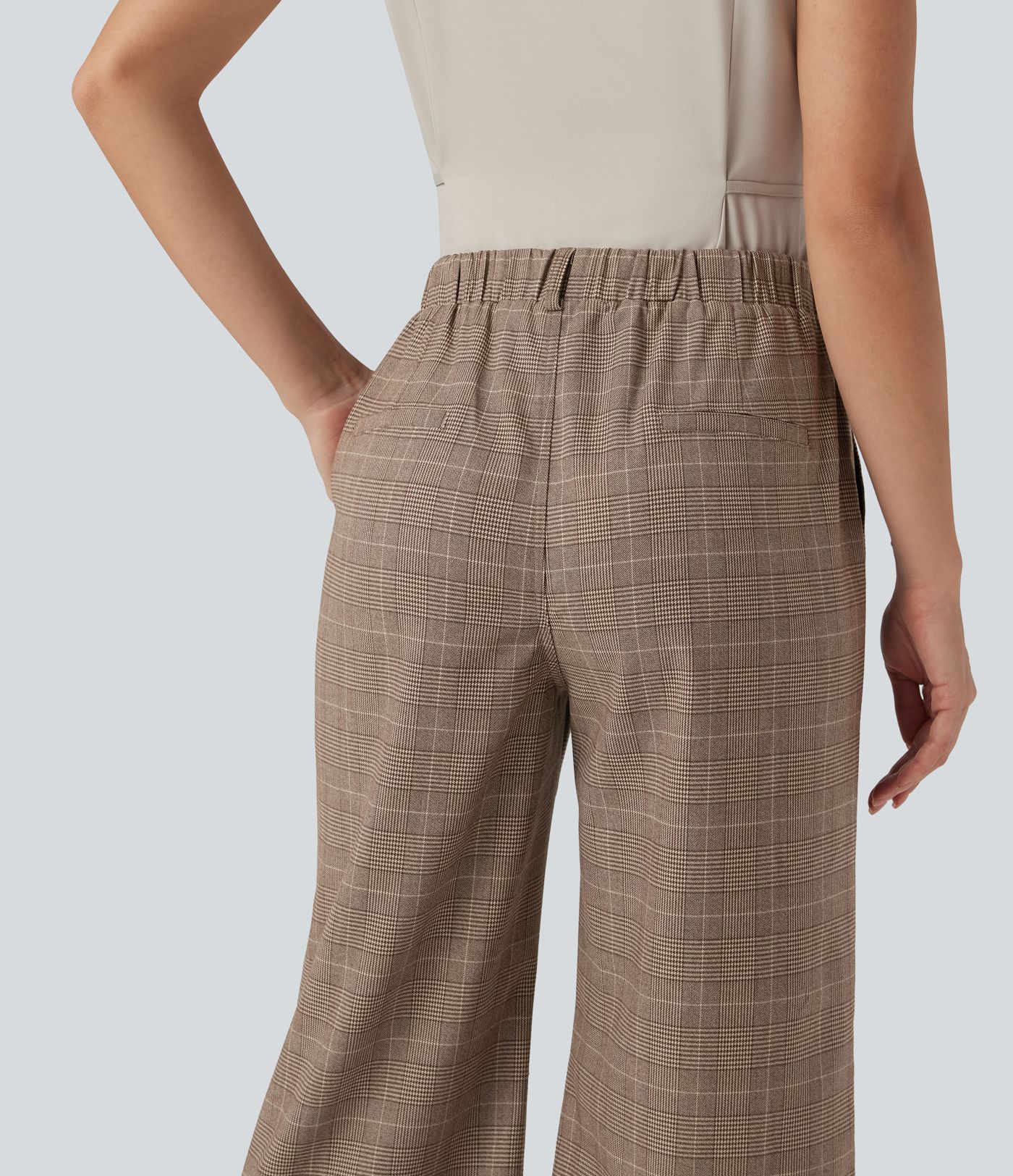 Halara Flex™ High Waisted Bootcut Houndstooth Work Pants with Pockets