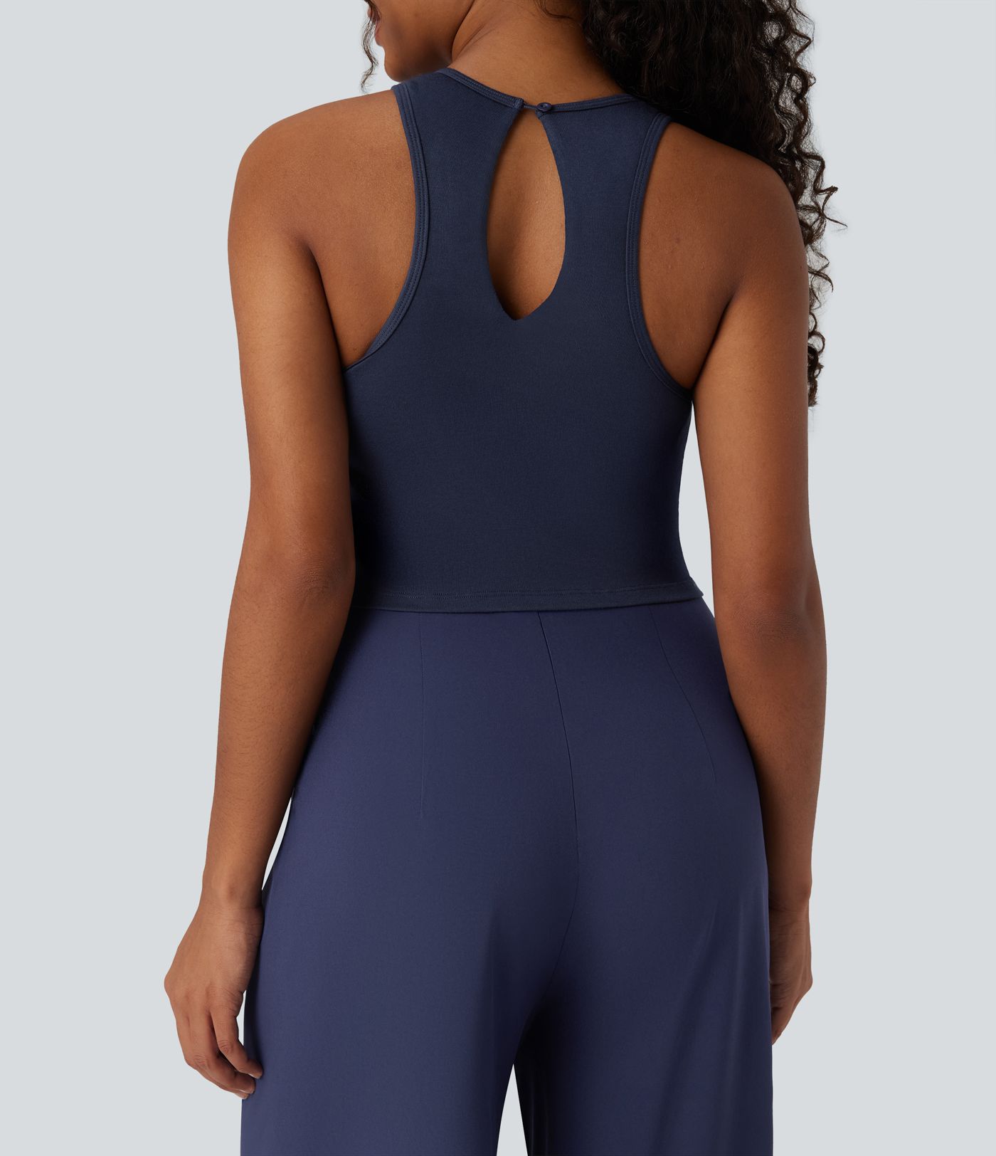 Breezeful™ Sleeveless Cut Out Quick Dry Casual Jumpsuit with Pockets-Easy Peezy