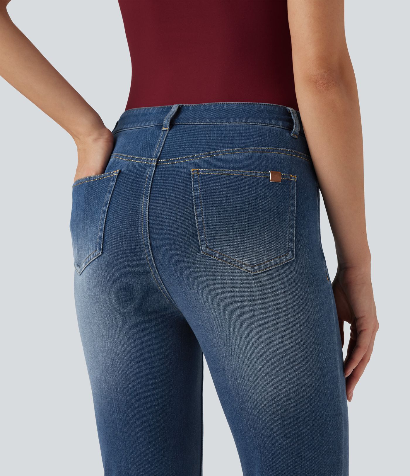 Halara Flex™ High Waisted Casual Flare Jeans with Pockets