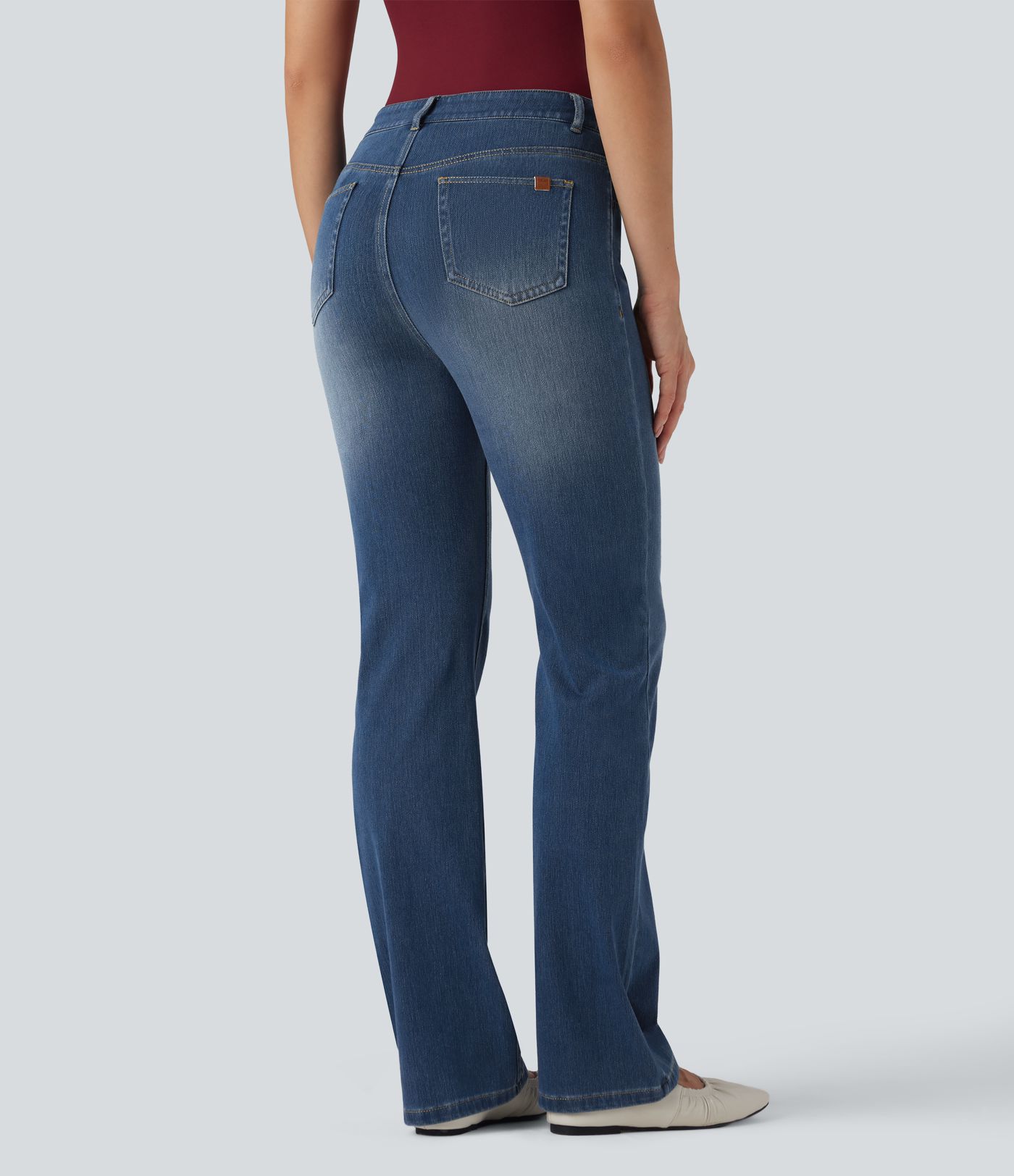 Halara Flex™ High Waisted Casual Flare Jeans with Pockets