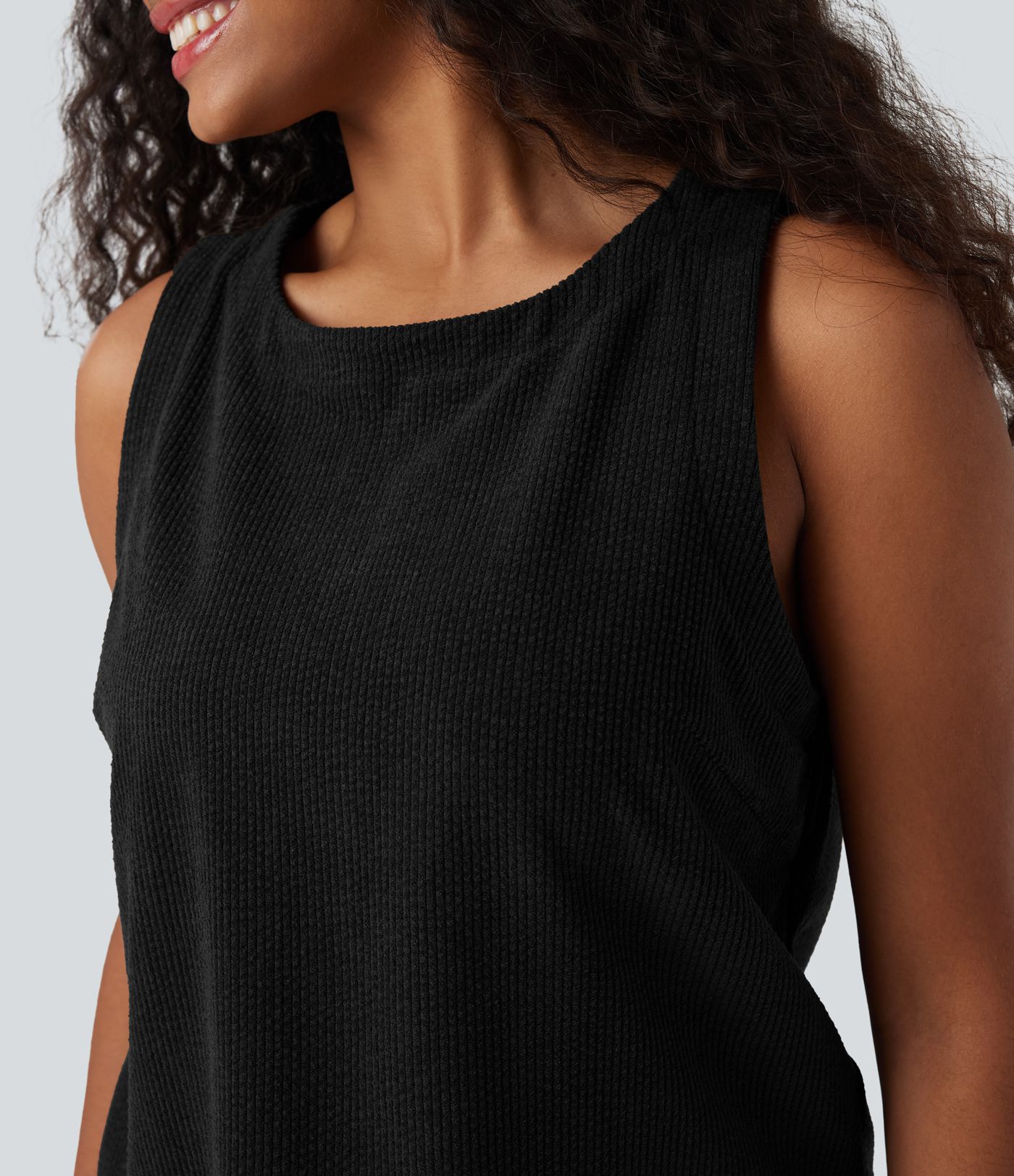 Casual Cord Tanktop mit Rundhalsausschnitt