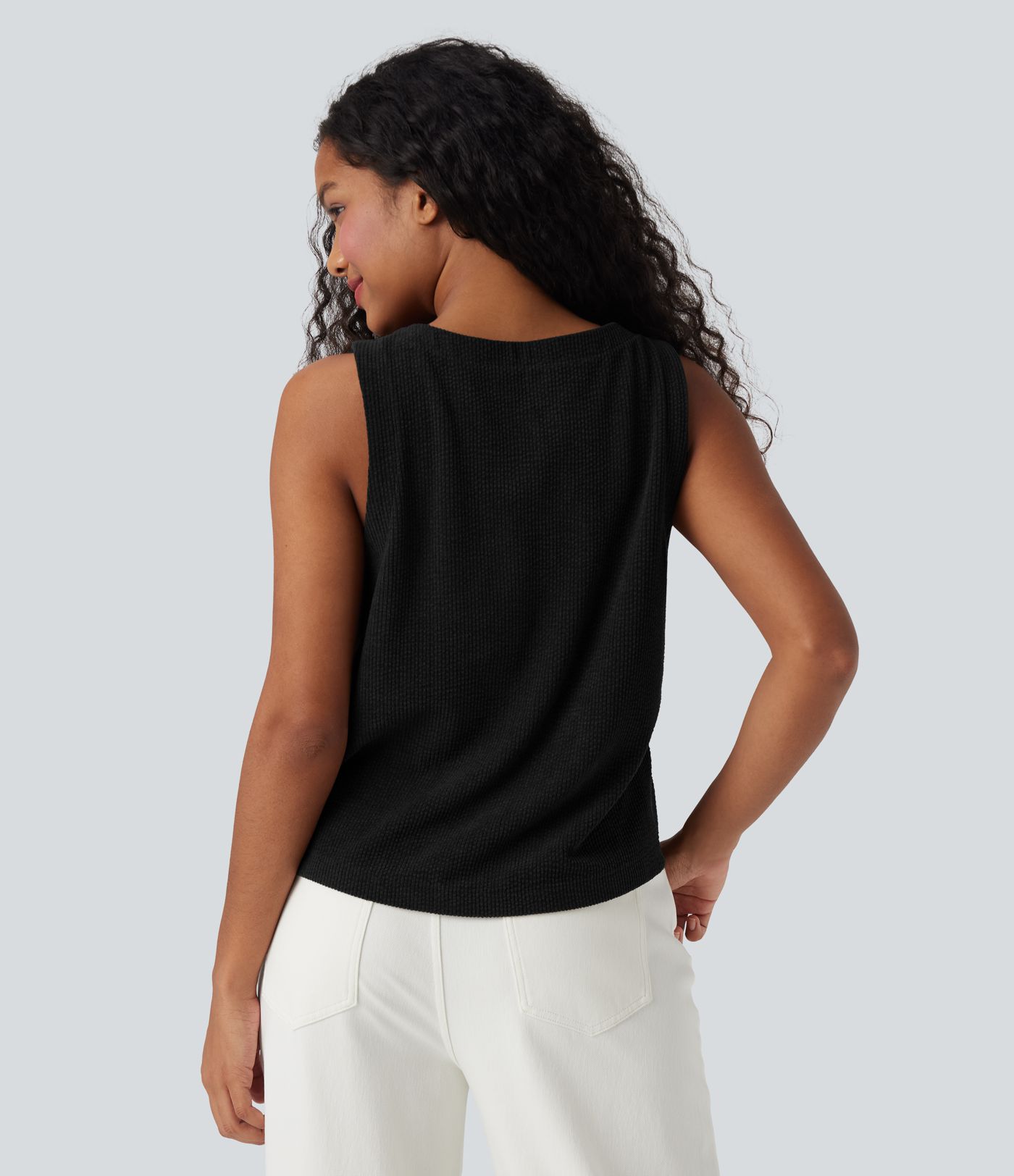 Casual Cord Tanktop mit Rundhalsausschnitt
