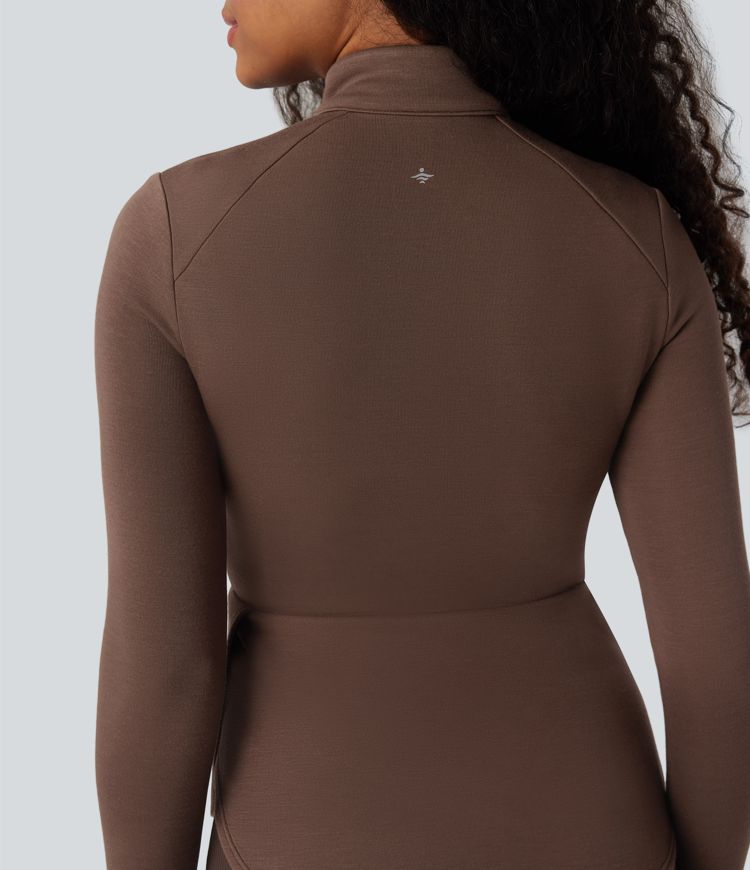 Veste de sport SpacerTek™ col montant, manches raglan longues avec trous pour les pouces