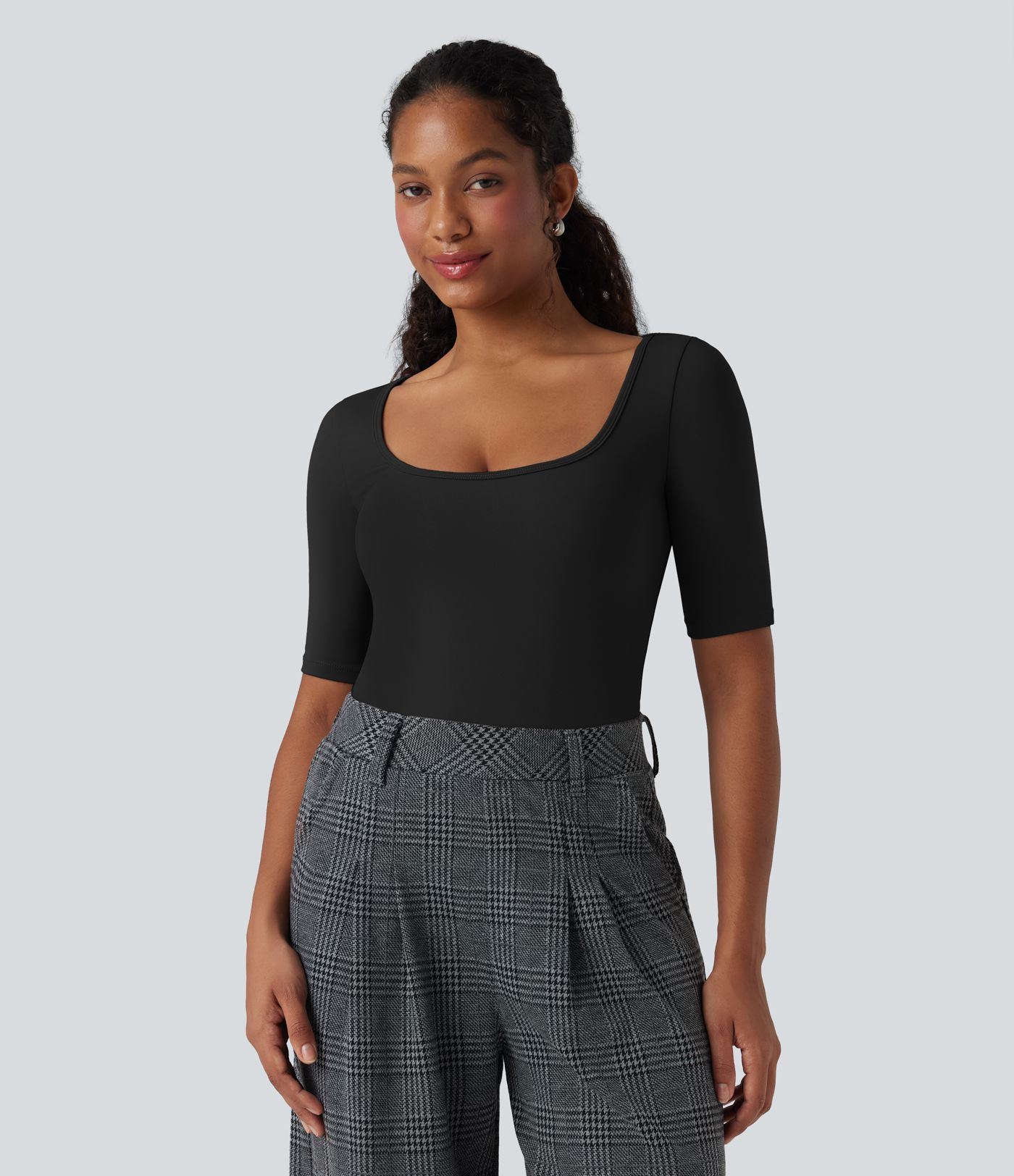 SoftlyZero™ Airy Scoop Neck Short Sleeve Cool Touch Work T-Shirt