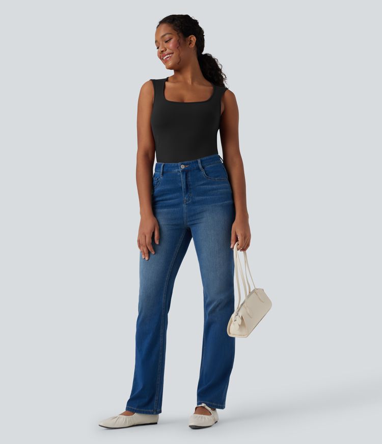 Scoop Neck Sleeveless Casual Top