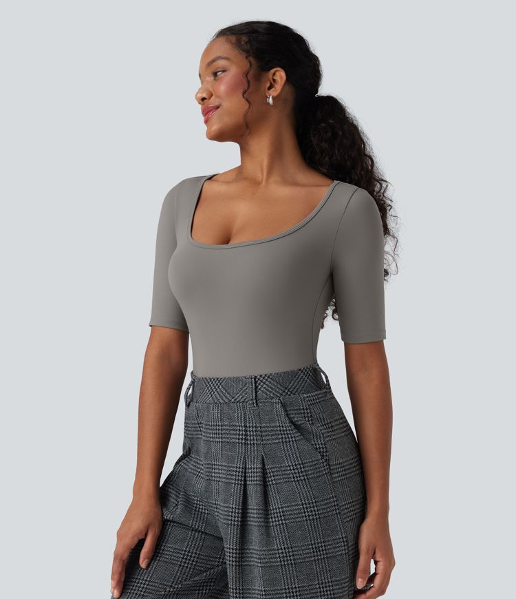 SoftlyZero™ Airy Scoop Neck Short Sleeve Cool Touch Work T-Shirt