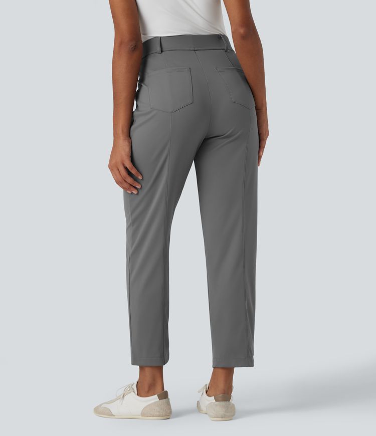 High Waisted Quick Dry Golf Pants with Pockets-Golf Tee-UPF40+