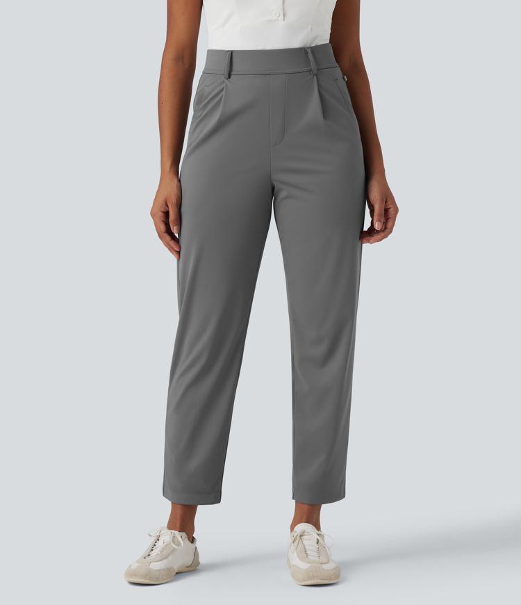 High Waisted Quick Dry Golf Pants with Pockets-Golf Tee-UPF40+