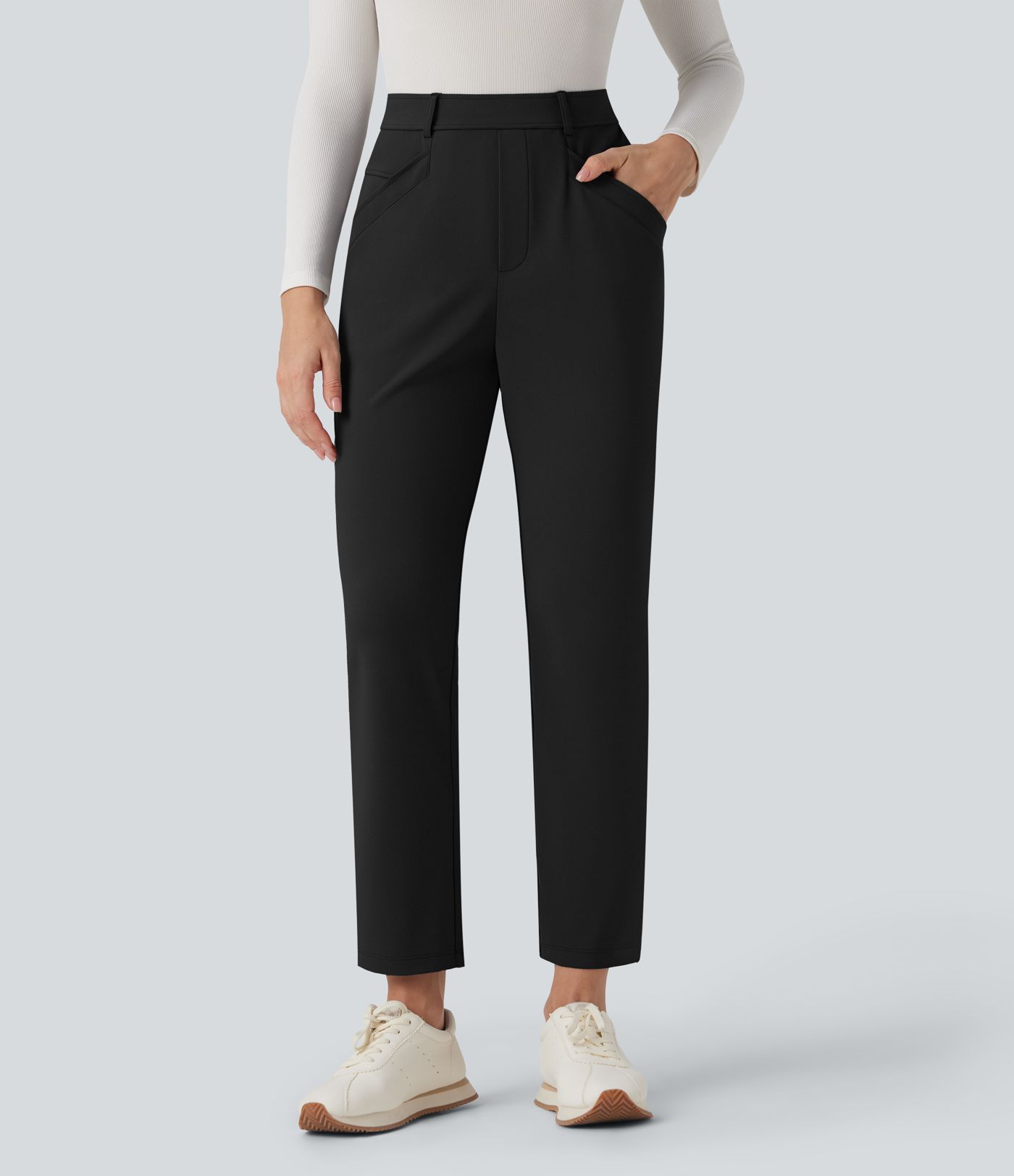 Pantalon tailleur fuselé 7/8 taille haute Halara Flex™ DayStretch avec poches