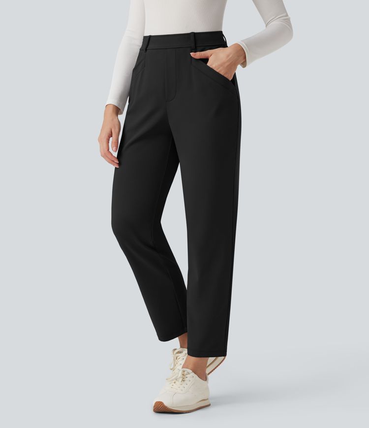 Halara Flex™ Pantalon tailleur fuselé 7/8 taille haute avec poches