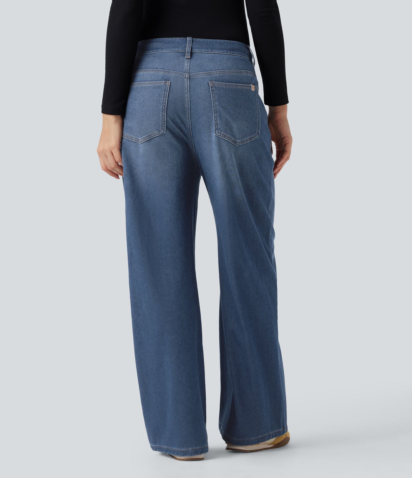 Jean large taille moyenne Halara Flex™ Denim Heat avec poches