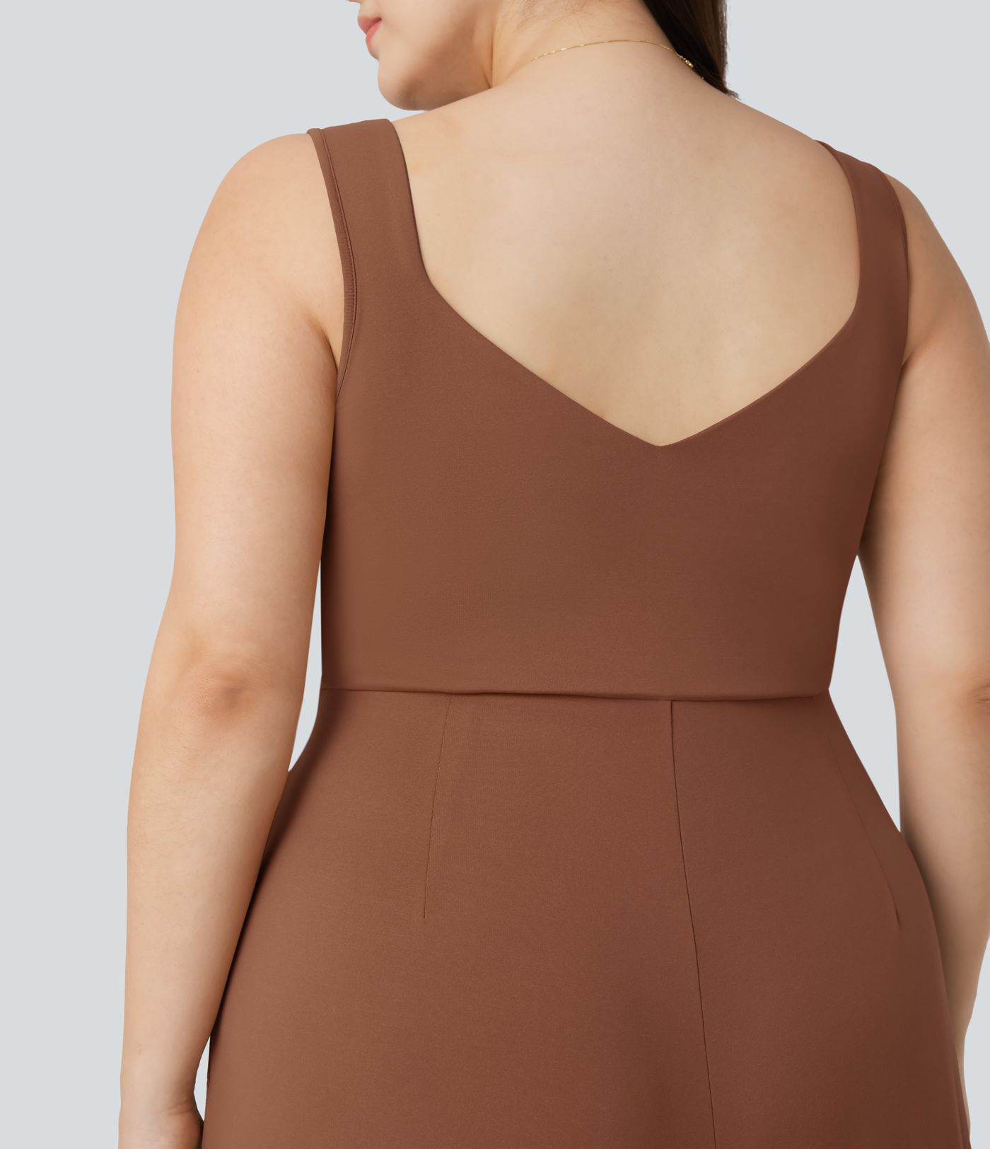 Rückenfreier Lässiger Jumpsuit in Übergrößen mit Taschen