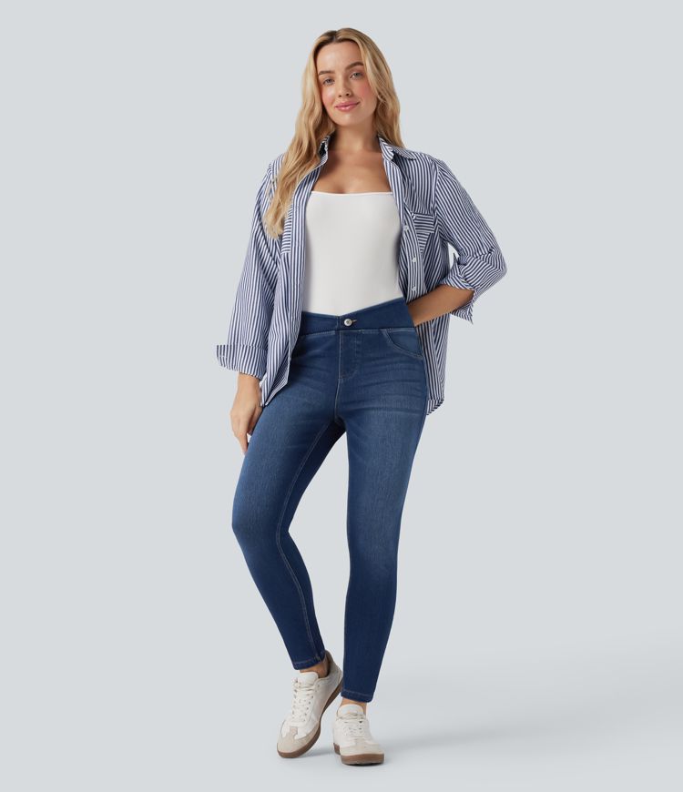 Jean skinny Halara Flex™ coupe en V taille mi-haute 7/8 avec poches