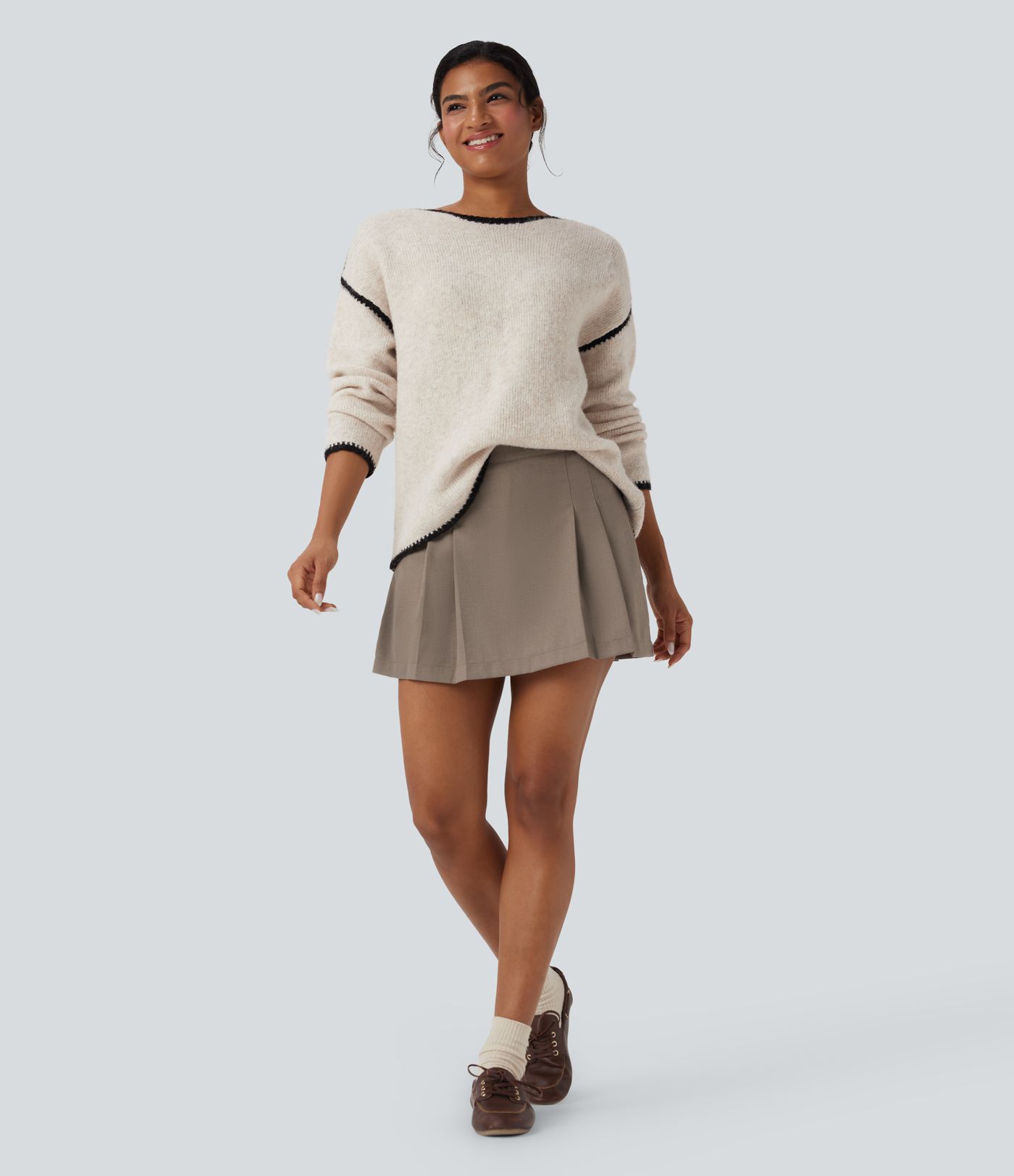 Color Block Relaxed Casual Sweater