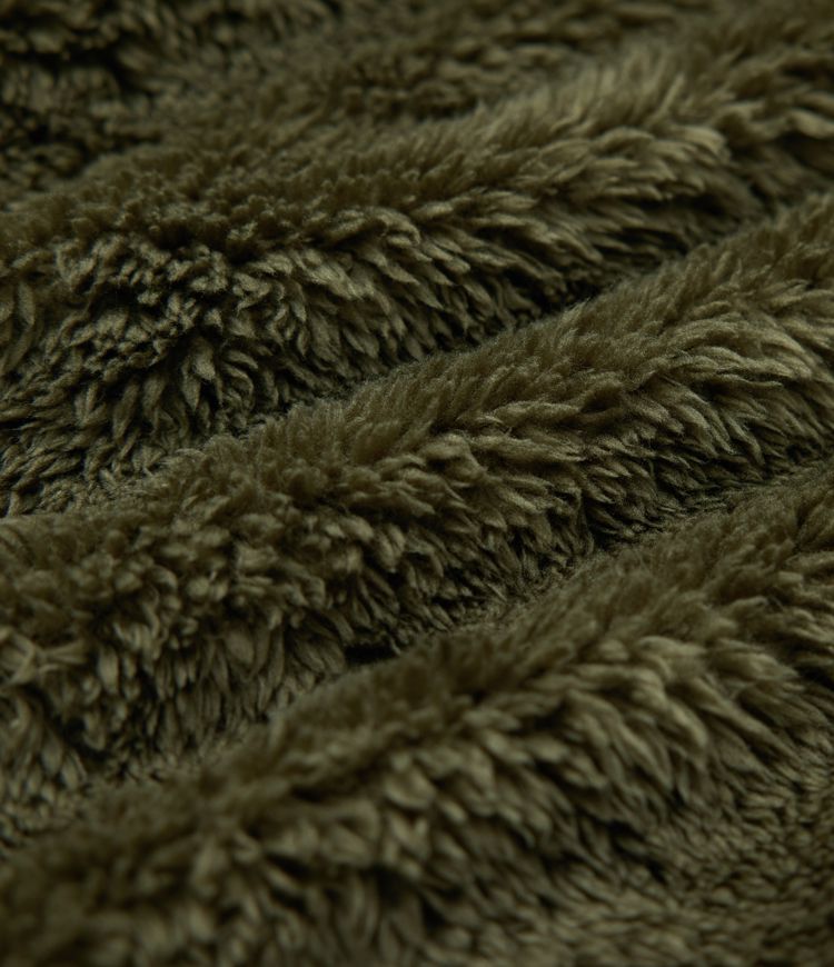 Stand Collar Long Sleeve Casual Sherpa Jacket with Pockets