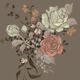Floral Taupe