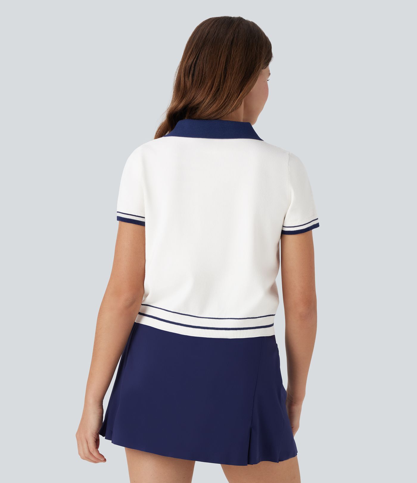 Jersey Casual de Manga Corta con Botones Polo