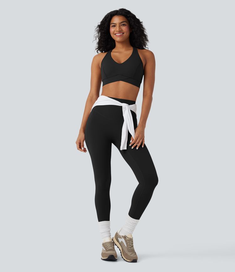 Brassière de sport entraînement Halara UltraSculpt™ soutien intermédiaire col V dos nageur bonnets A-C