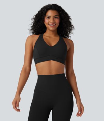 Brassière de sport entraînement Halara UltraSculpt™ soutien intermédiaire col V dos nageur bonnets A-C