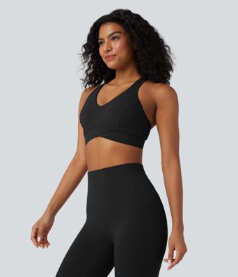 Brassière de sport entraînement Halara UltraSculpt™ soutien intermédiaire col V dos nageur bonnets A-C