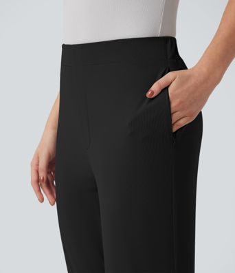 Halara Flex™ High-waisted Work Straight-leg 7/8 Trousers with Pockets