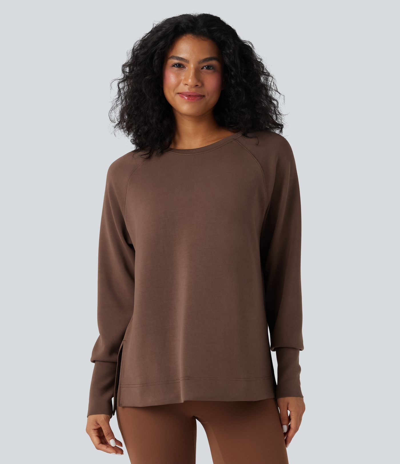 SpacerTek™ Round Neck Long Sleeve Casual Sweatshirt