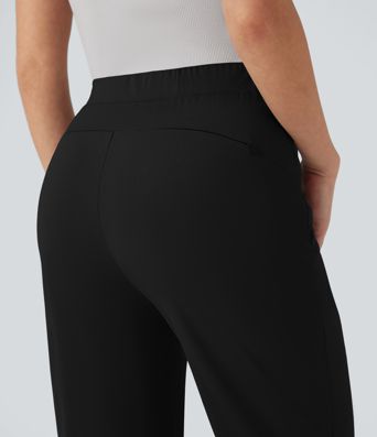 Halara Flex™ High-waisted Work Straight-leg 7/8 Trousers with Pockets