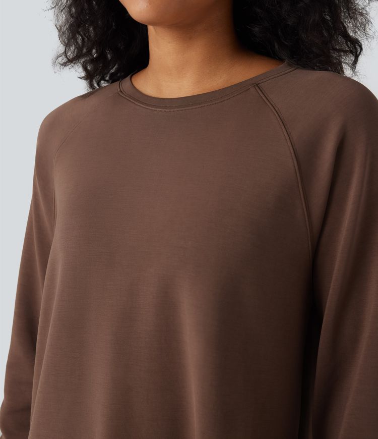 Round Neck Long Sleeve Casual Sweatshirt