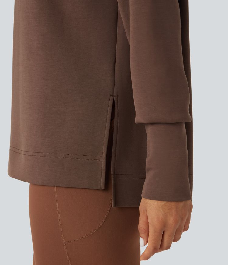 Round Neck Long Sleeve Casual Sweatshirt