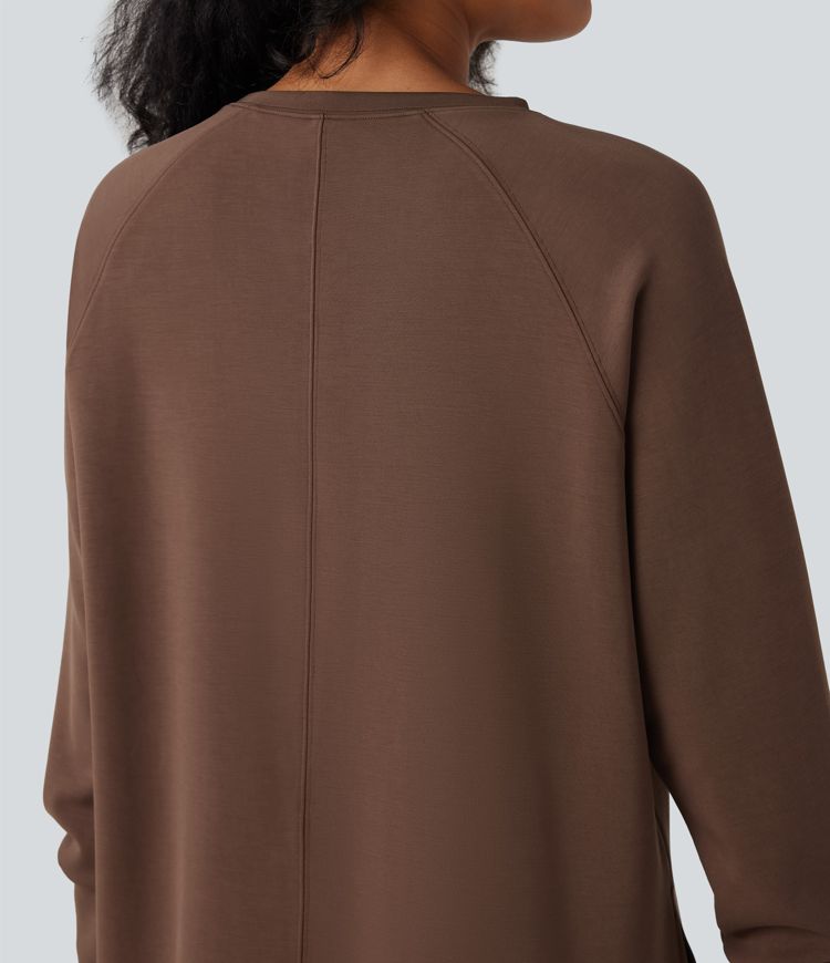 Round Neck Long Sleeve Casual Sweatshirt