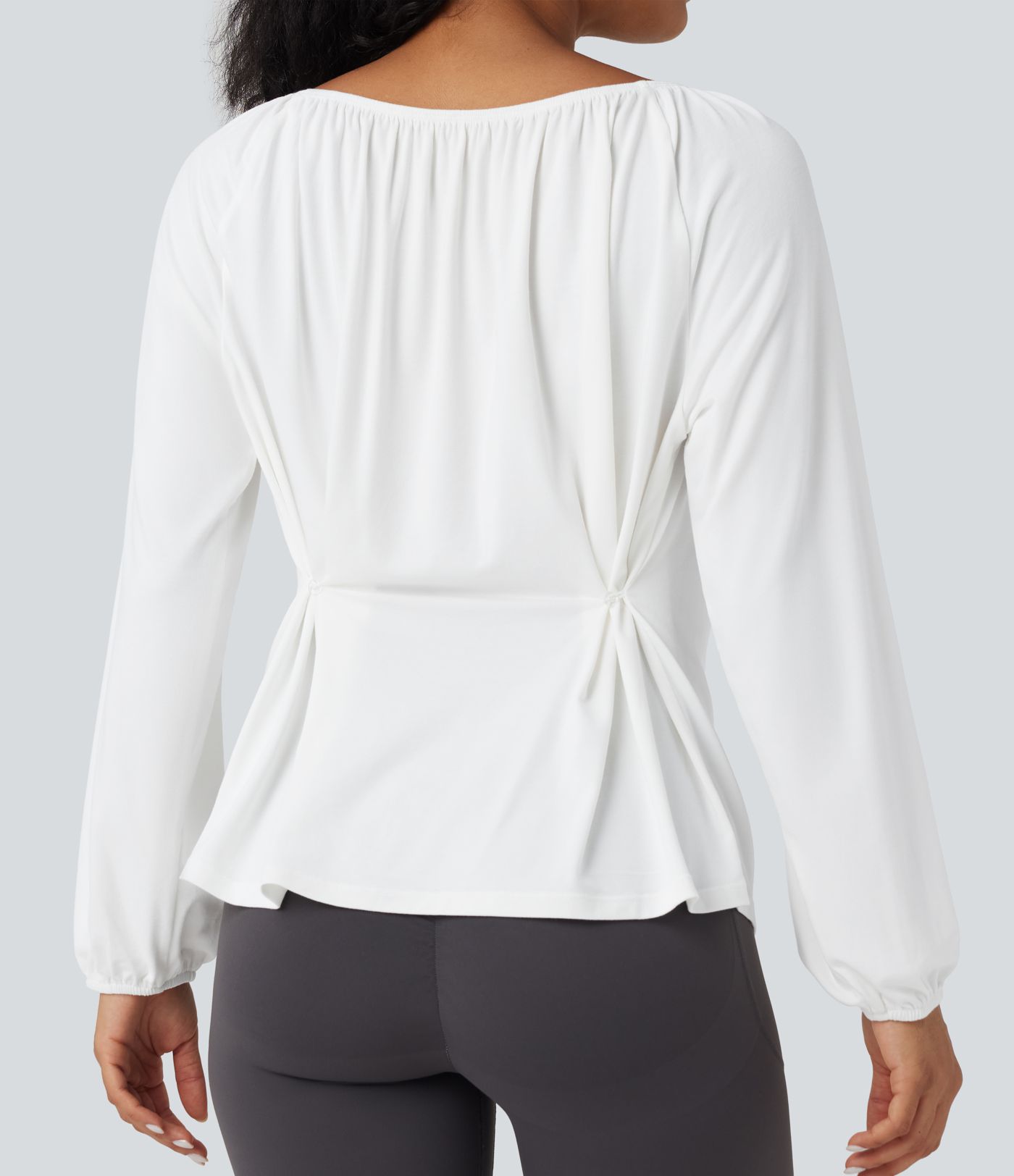One Shoulder Long Sleeve Yoga Sports Top