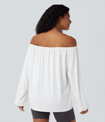 One Shoulder Long Sleeve Yoga Sports Top