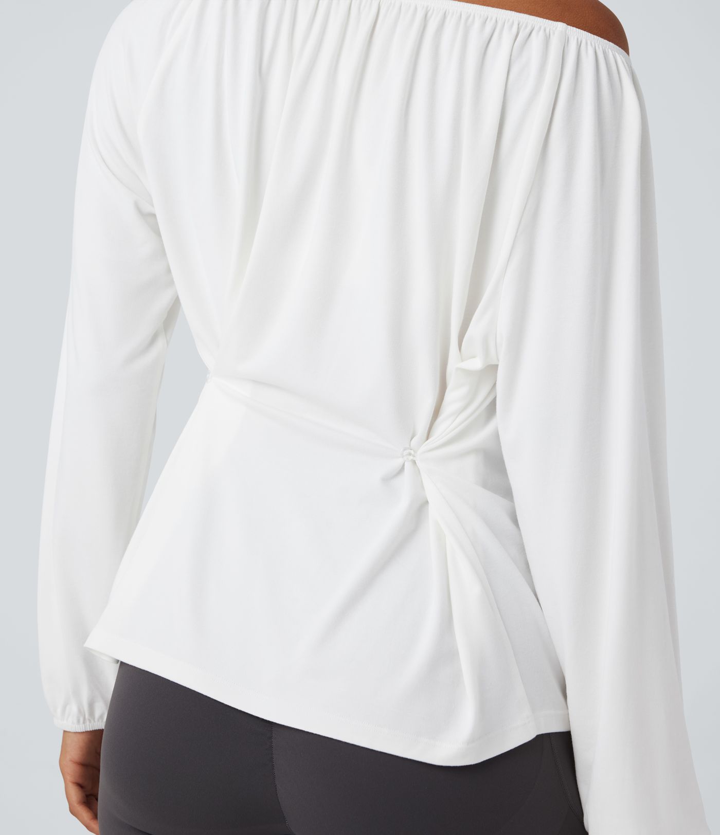 One Shoulder Long Sleeve Yoga Sports Top